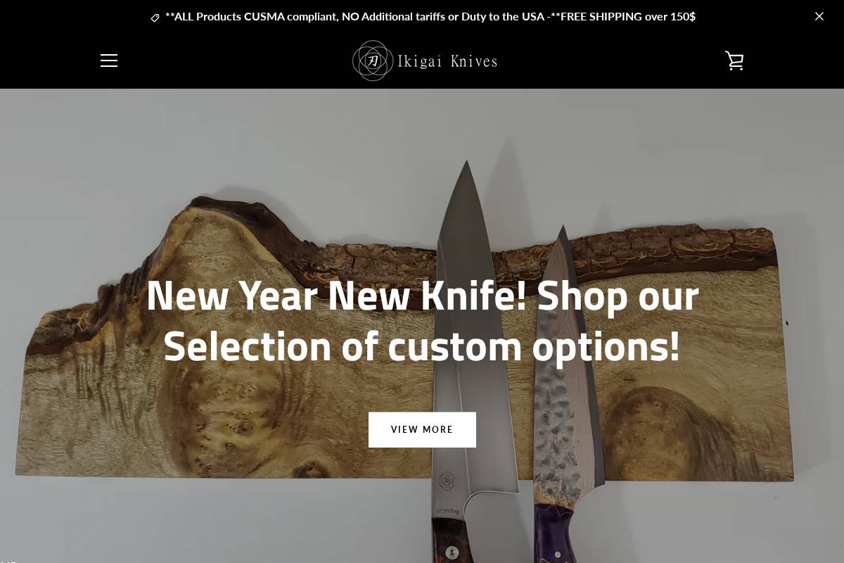 ikigaiknives.com homepage screenshot