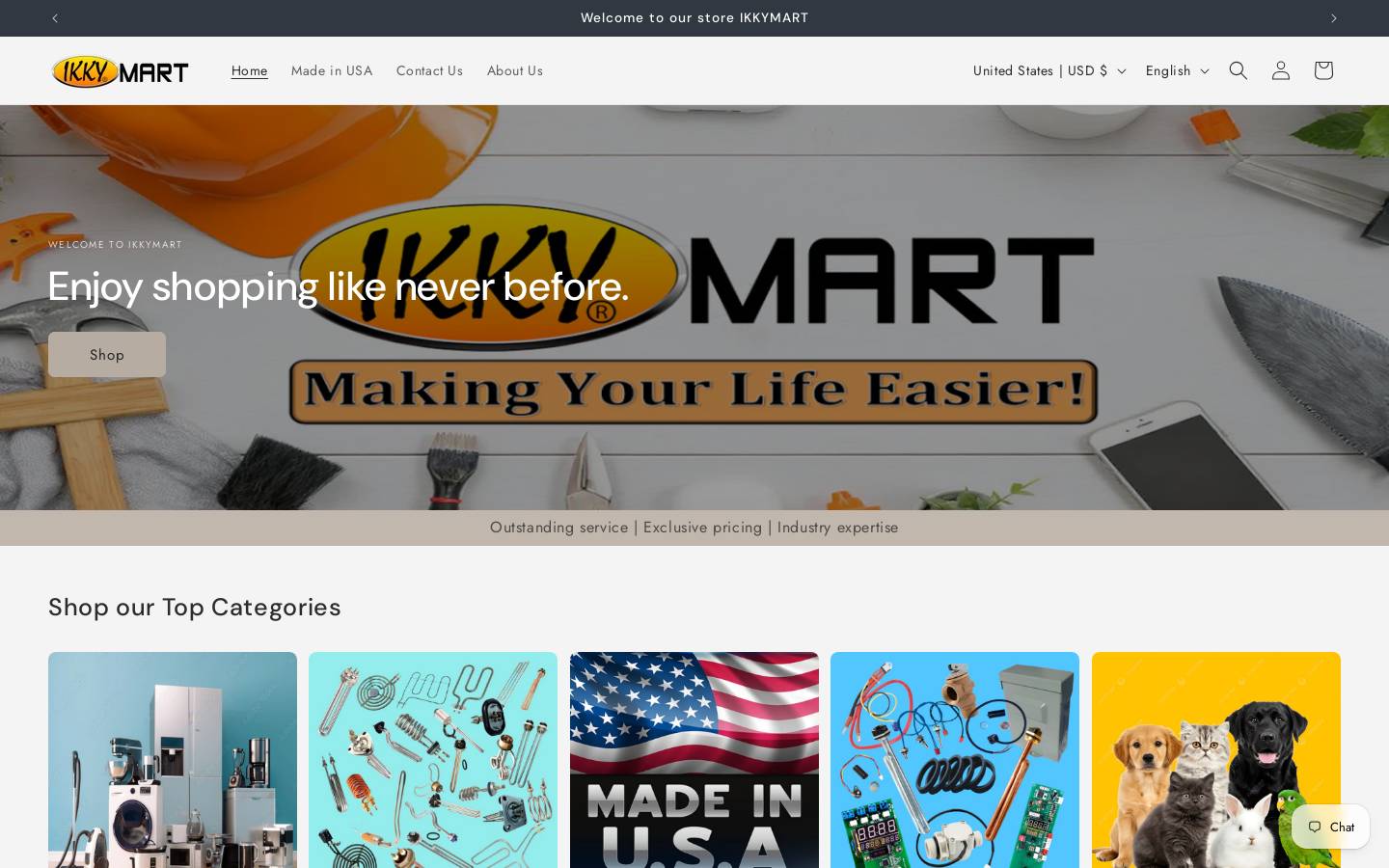 ikkymart.com homepage screenshot
