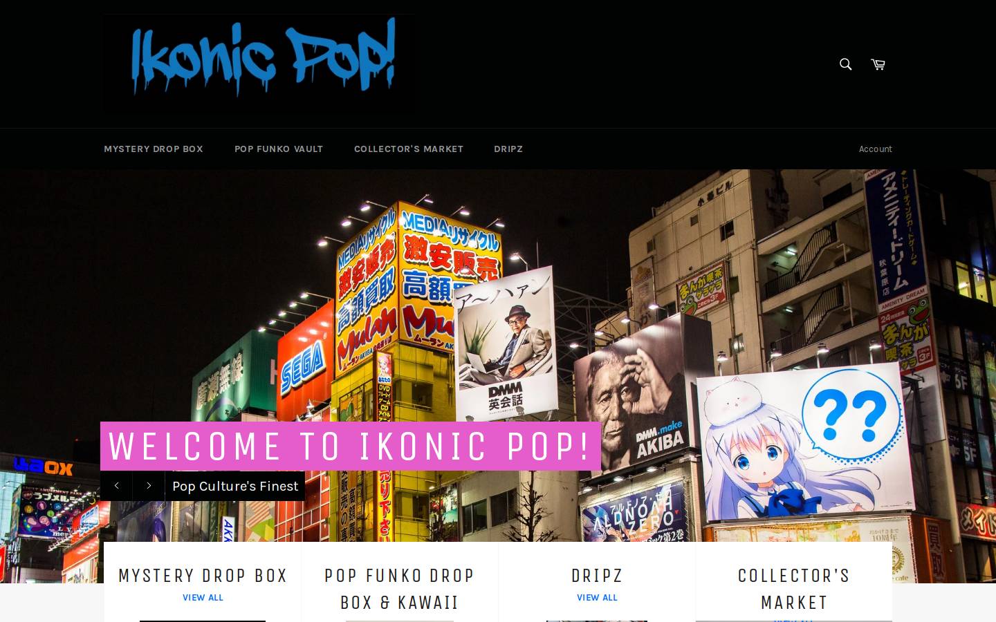 ikonicpop.com homepage screenshot