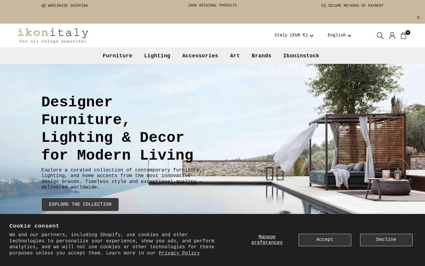 ikonitaly | for all things beautiful homepage screenshot
