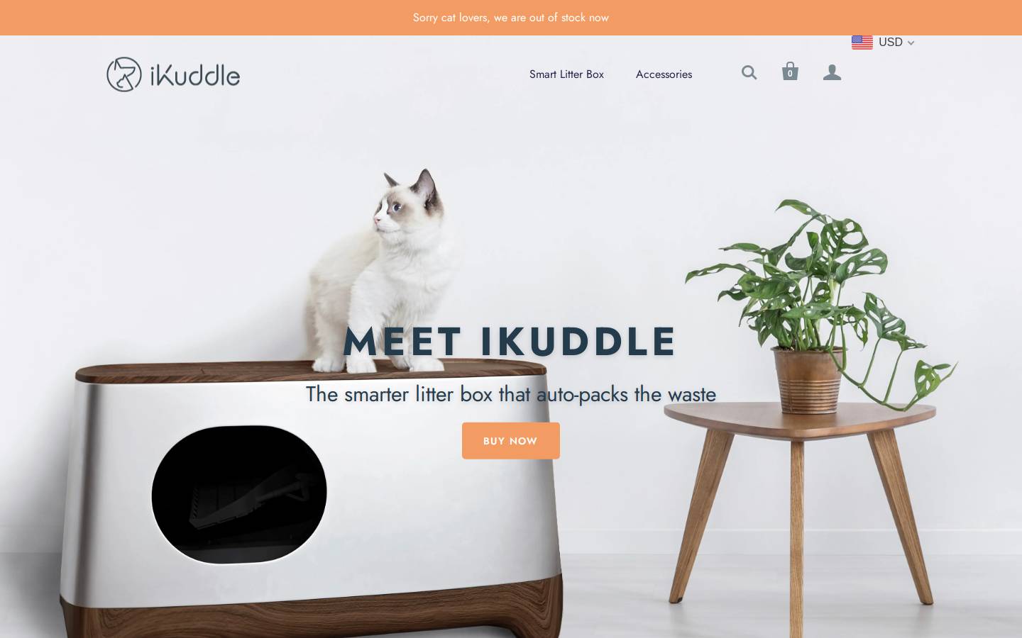 iKuddle homepage screenshot