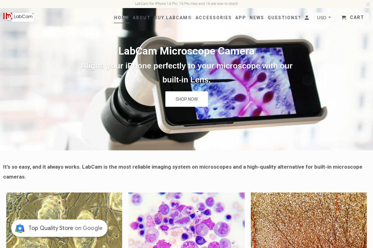 ilabcam.com homepage screenshot