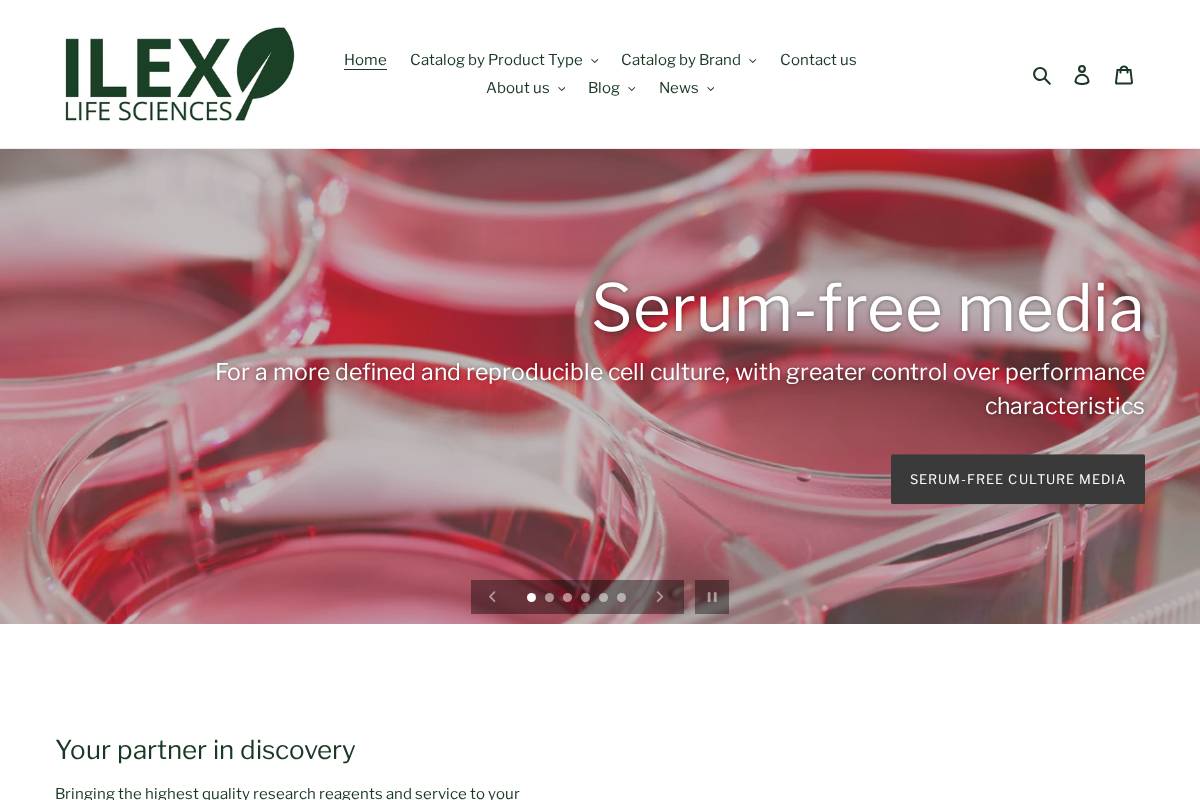 ilexlife.com homepage screenshot