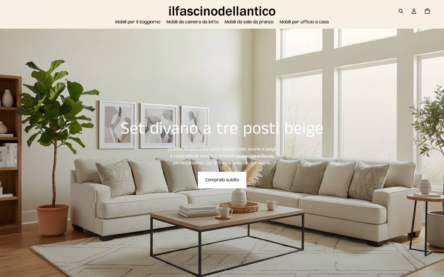 ilfascinodellantico.com homepage screenshot