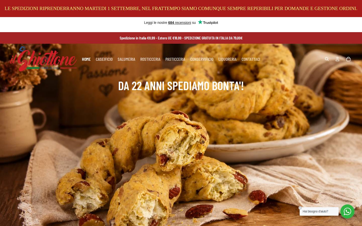 Il Ghiottone homepage screenshot
