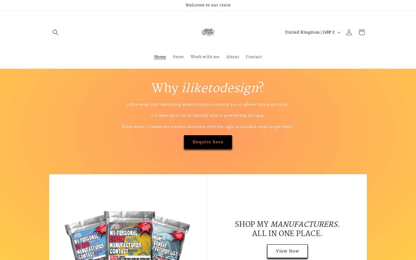 ilike2designn.com homepage screenshot
