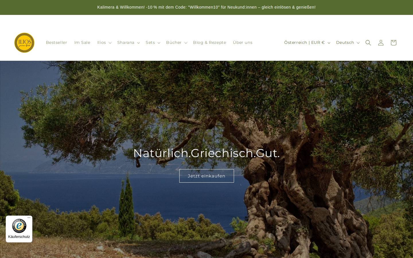 ilios-gruenesgold.at homepage screenshot