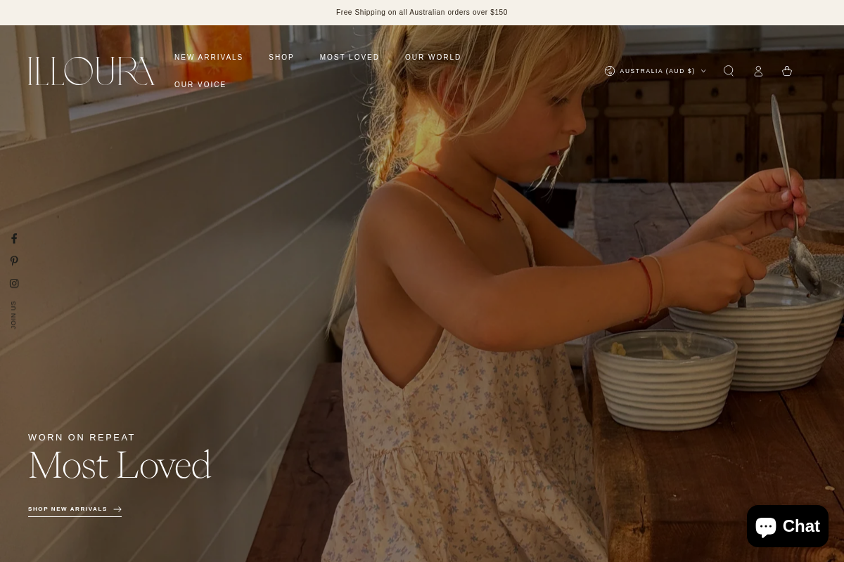 Illoura the Label homepage screenshot