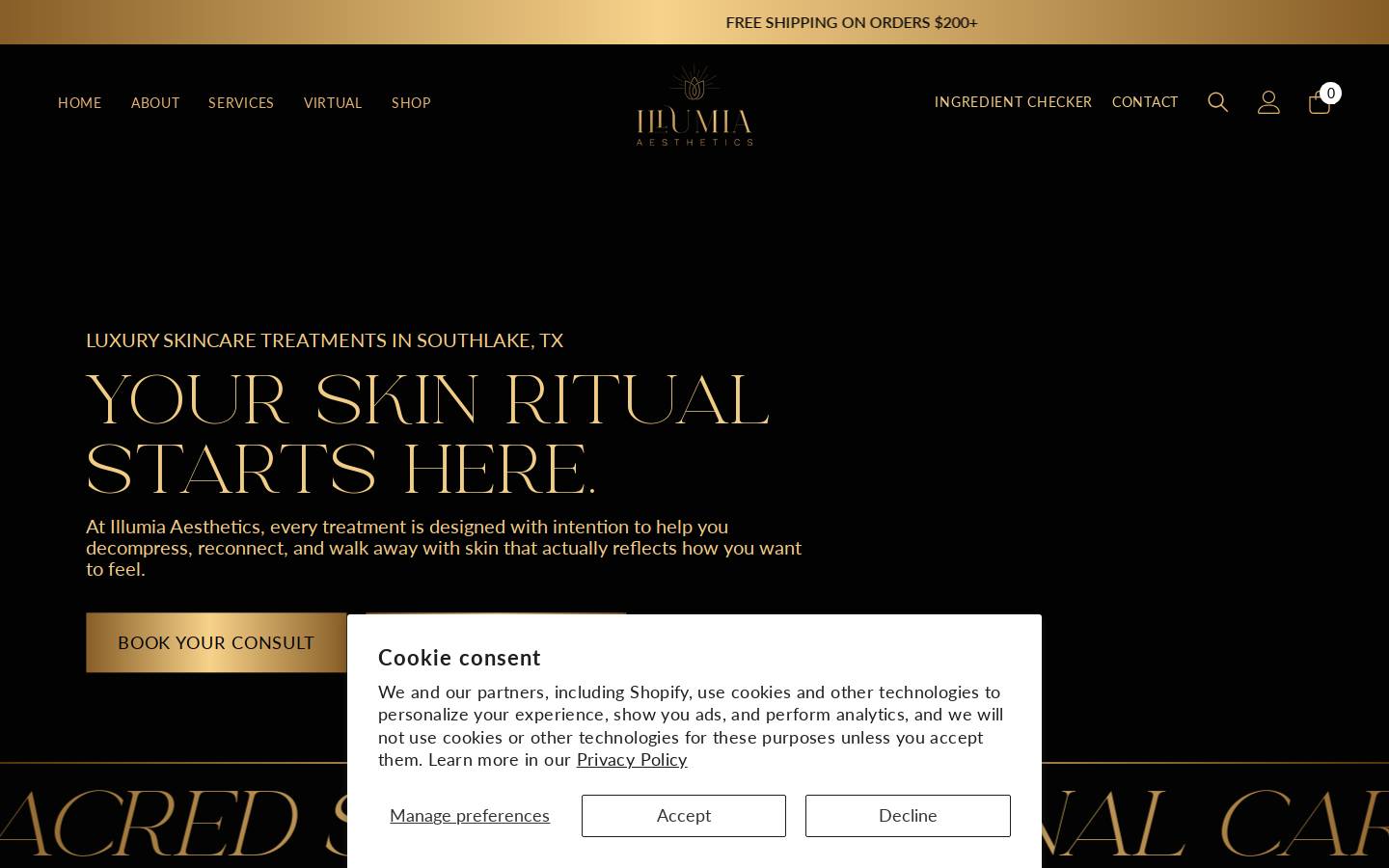 illumiaaesthetics.com homepage screenshot