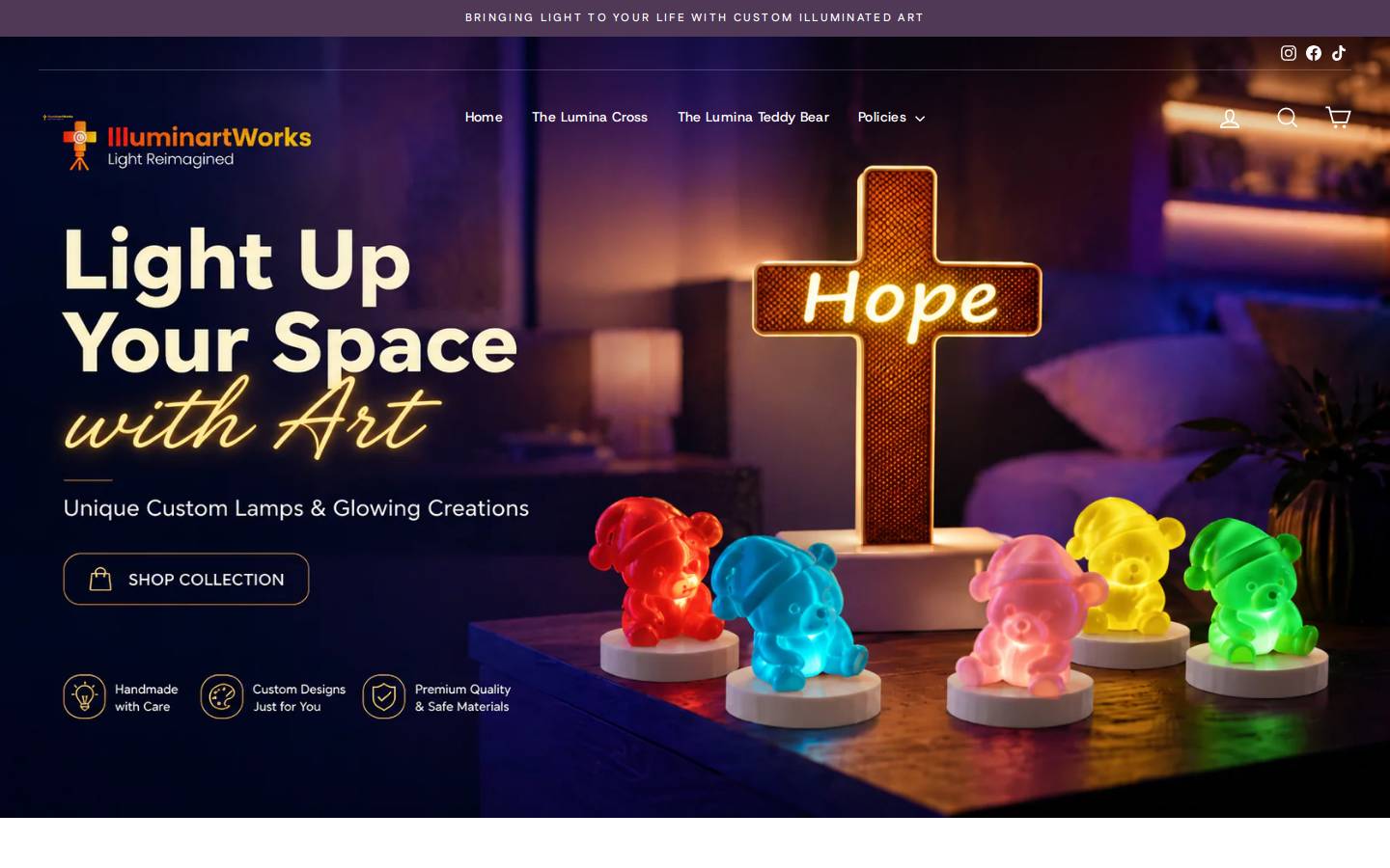illuminartworks.com homepage screenshot