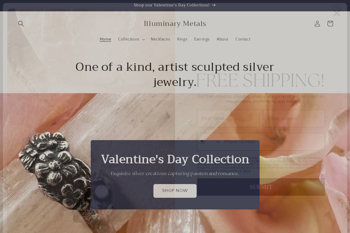 illuminarymetals.com homepage screenshot