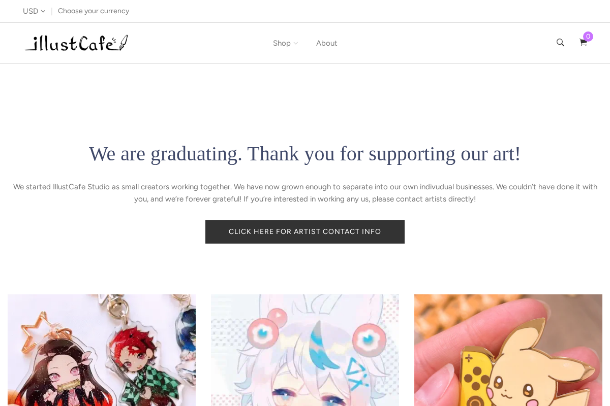 IllustCafe homepage screenshot