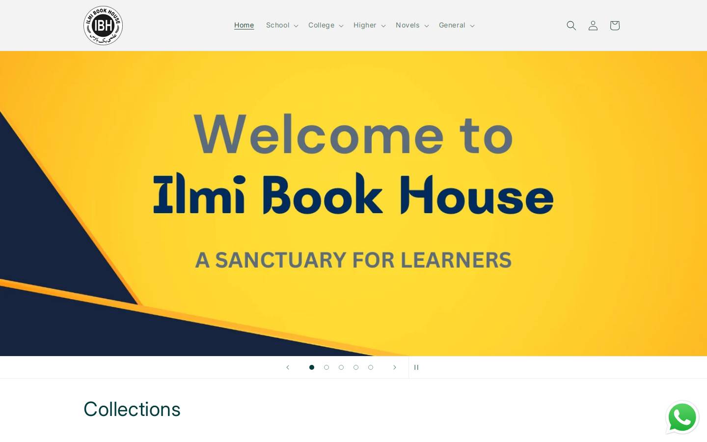 ilmibookhouse.com homepage screenshot