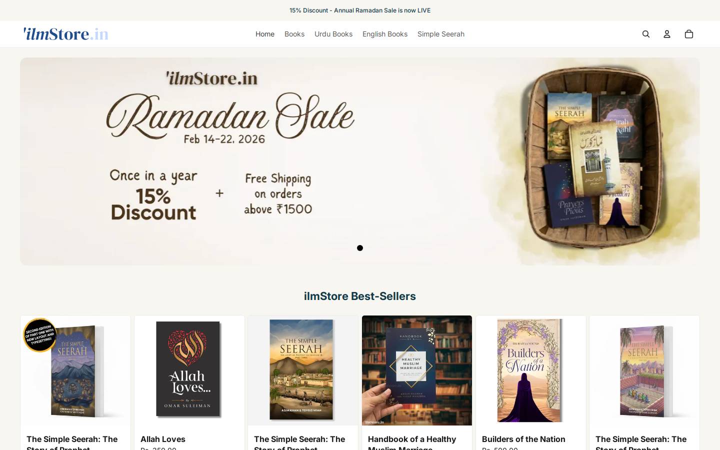 ilmstore.com homepage screenshot