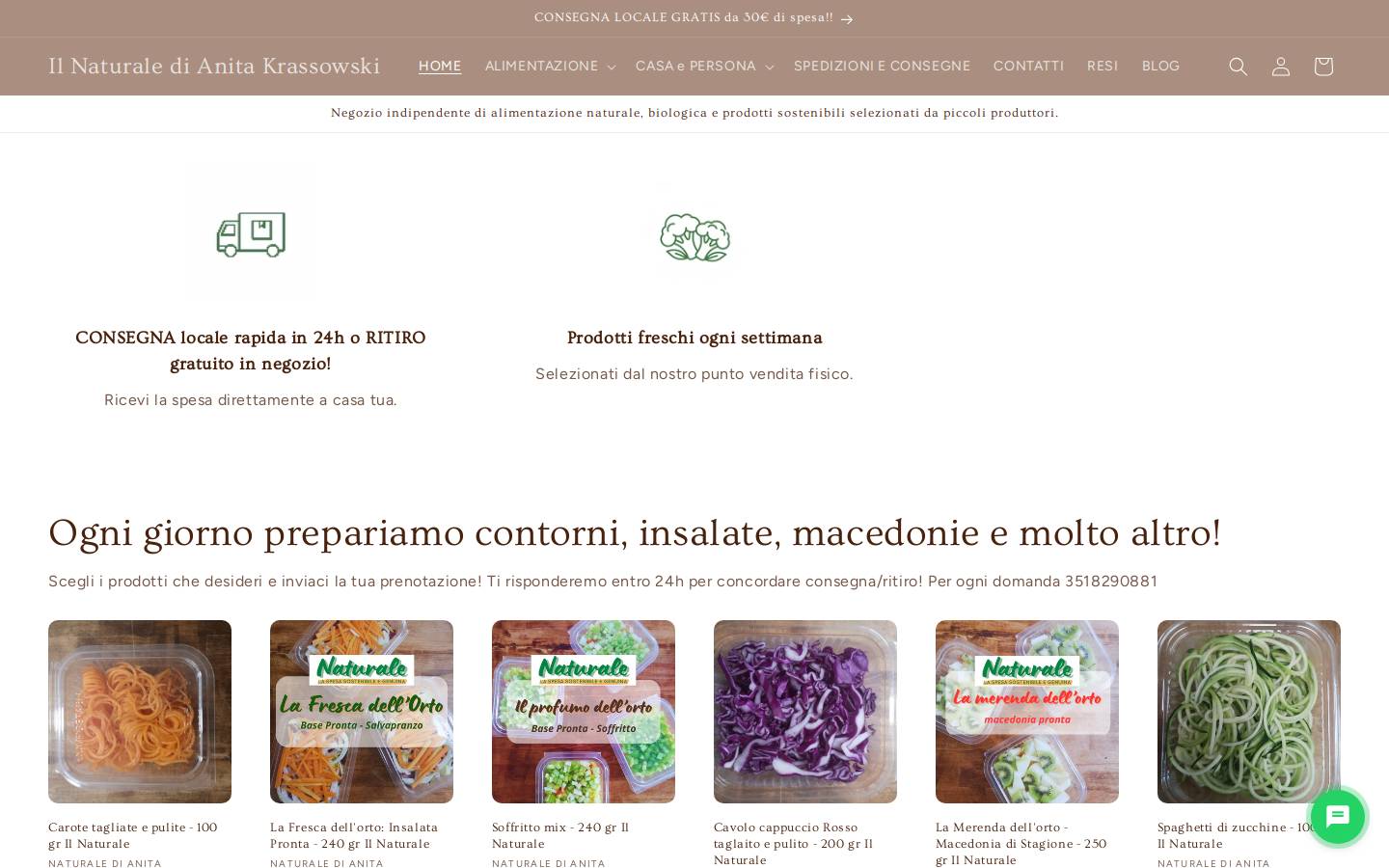 ilnaturale.com homepage screenshot