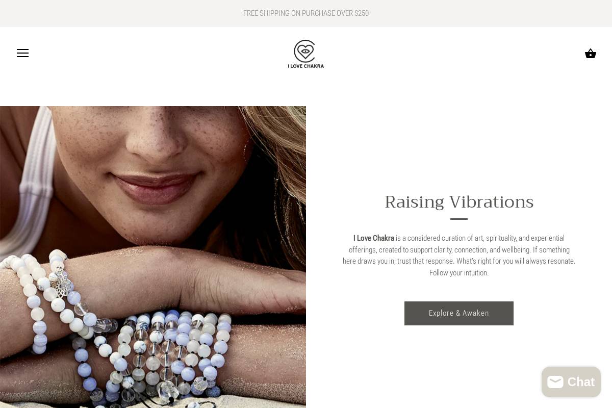 I Love Chakra International homepage screenshot