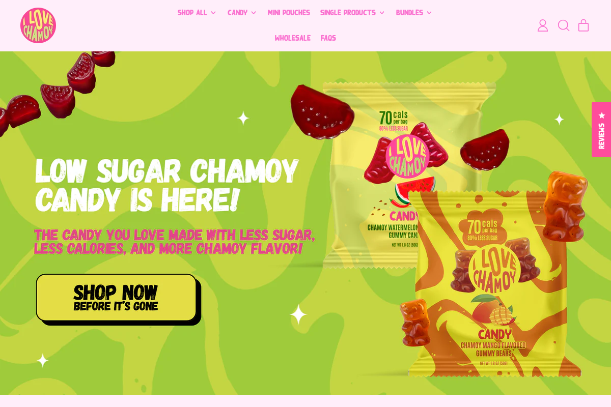ilovechamoy.com homepage screenshot