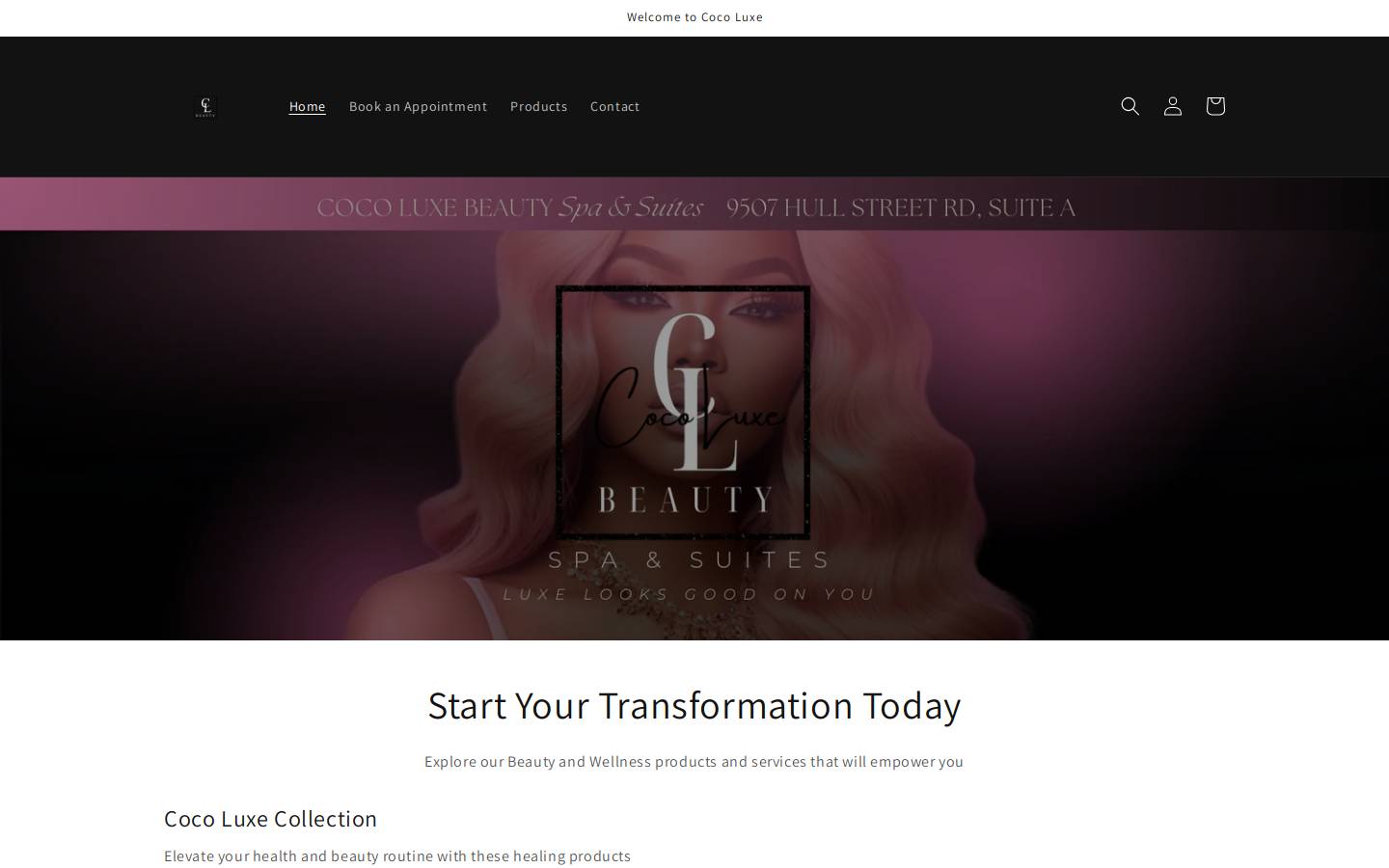 ilovecocoluxe.com homepage screenshot