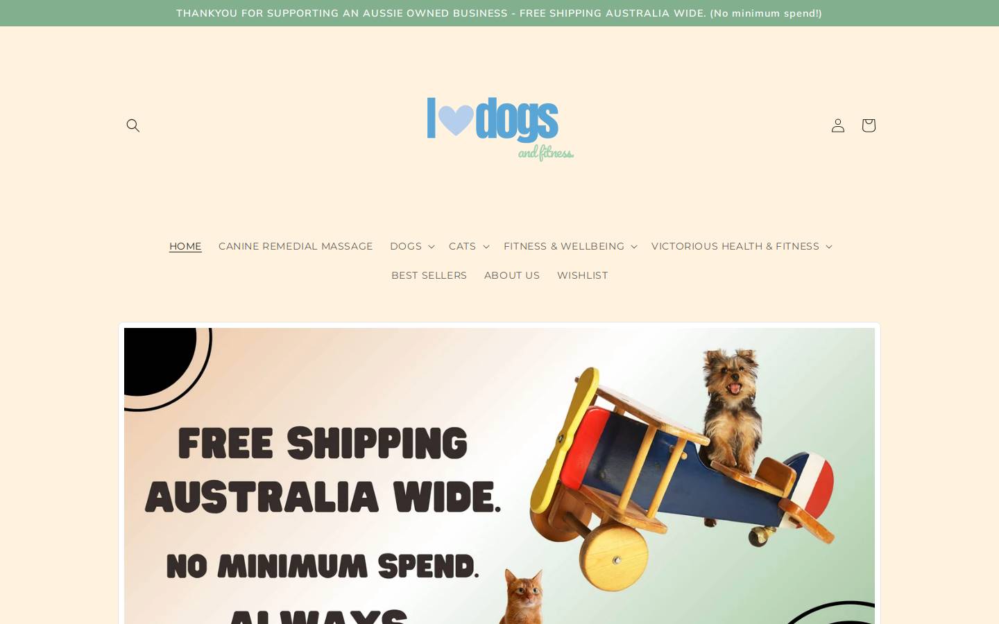 ilovedogsandfitness.com homepage screenshot
