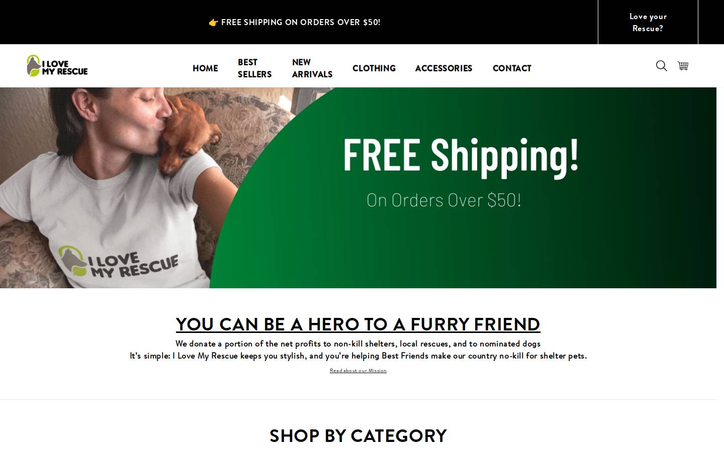 ilovemyrescue.com homepage screenshot