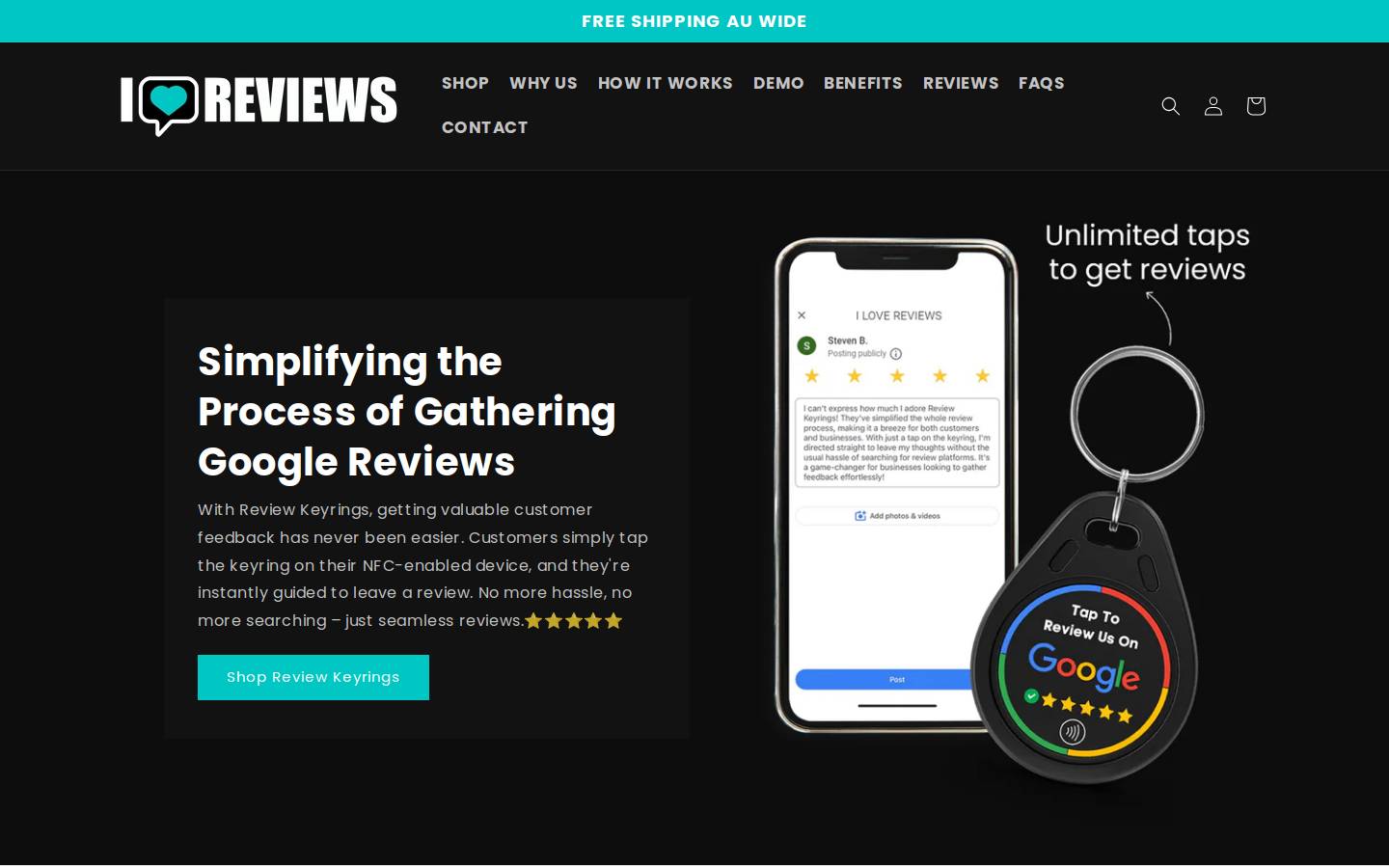 ilovereviews.com.au homepage screenshot