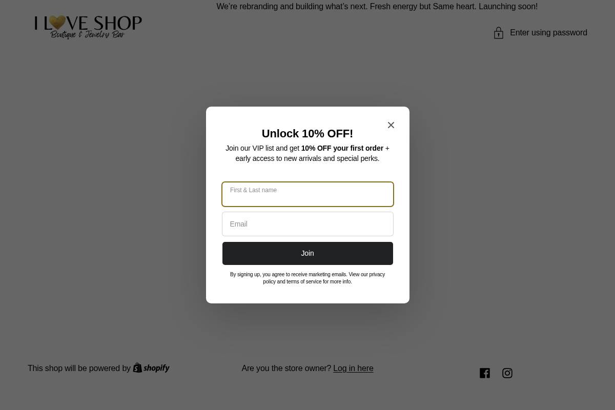 iloveshopn.com homepage screenshot