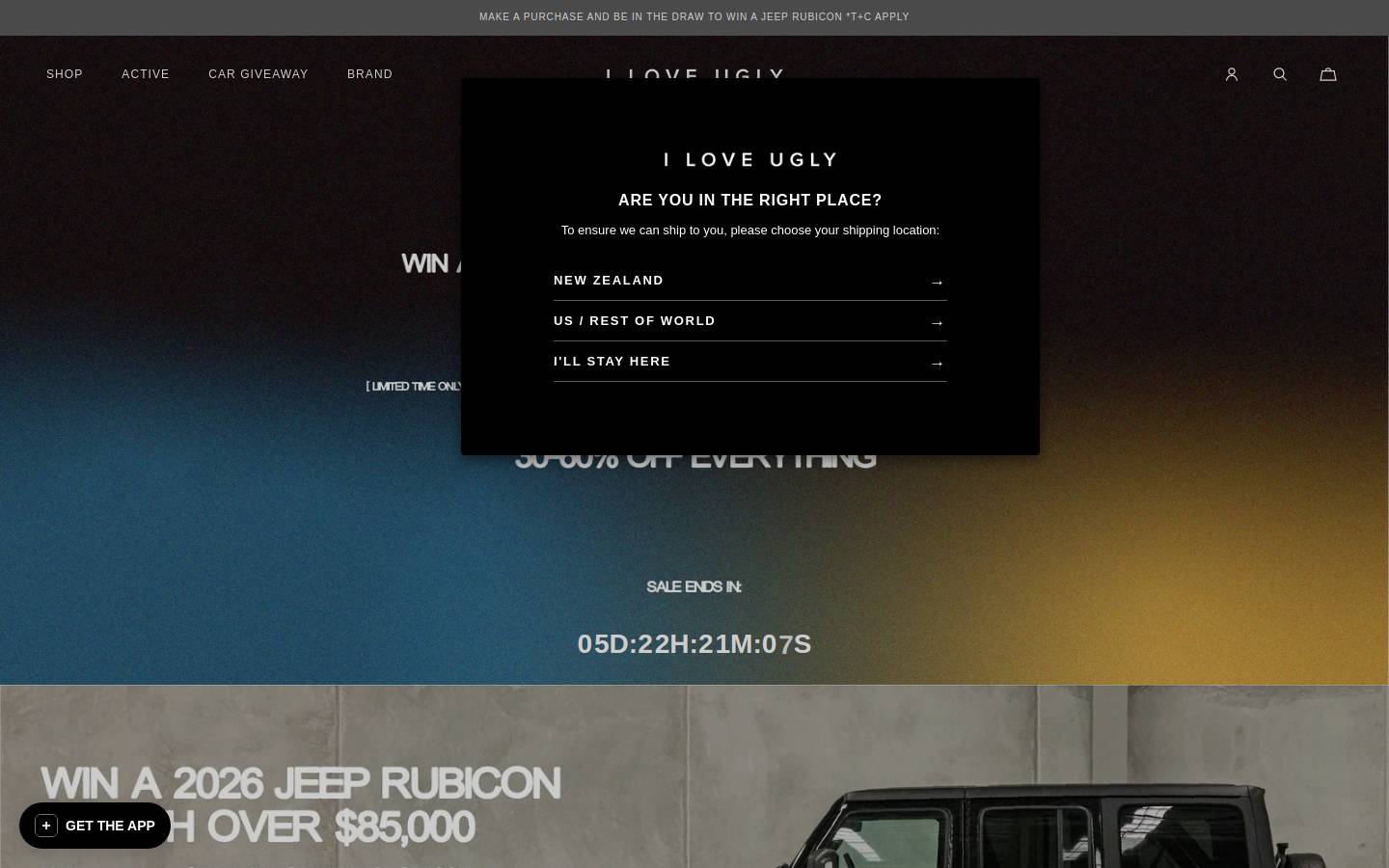 iloveugly.com.au homepage screenshot