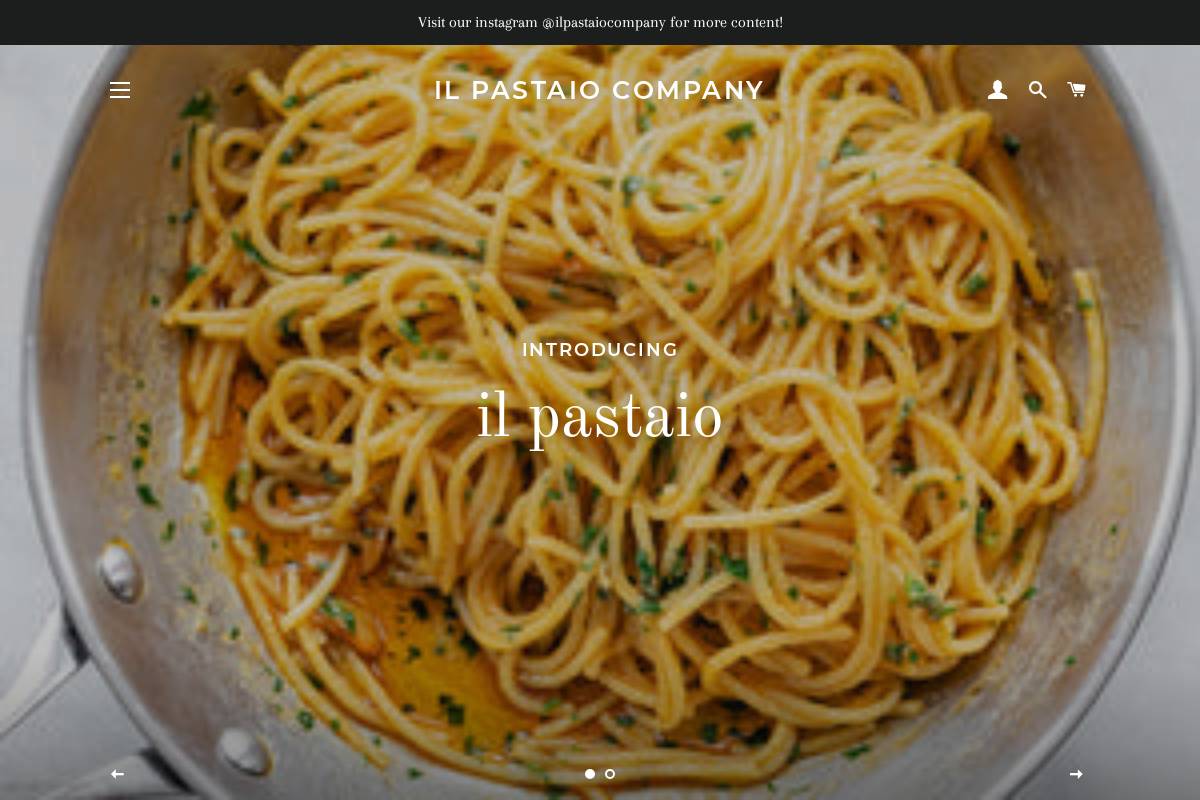 ilpastaiocompany.com homepage screenshot
