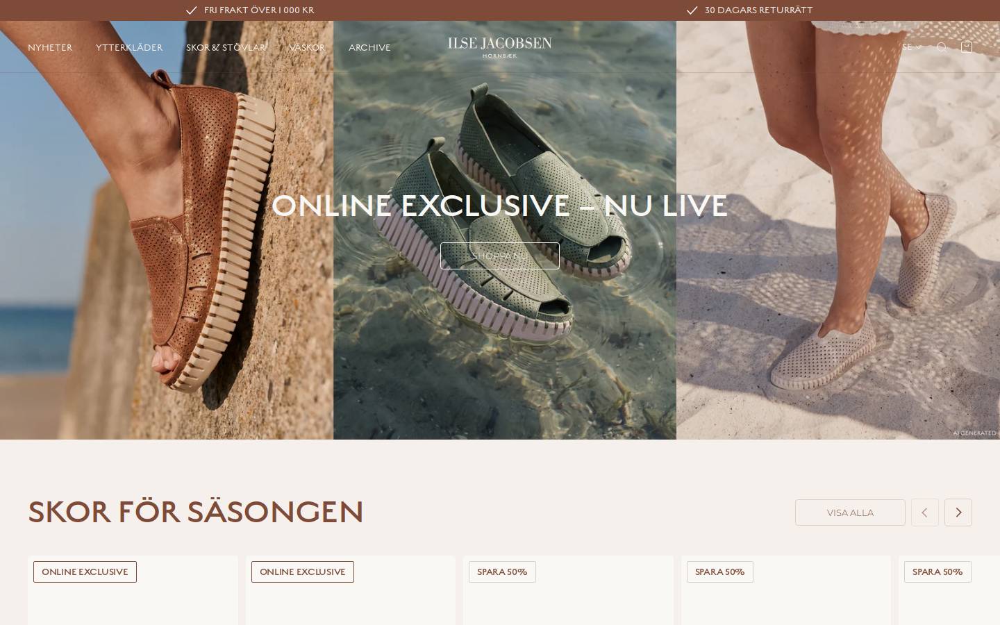 ILSE JACOBSEN HORNBÆK homepage screenshot