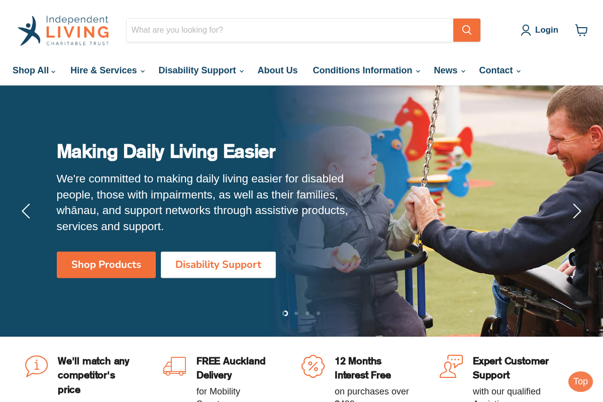 Independent Living Charitable Trust homepage screenshot