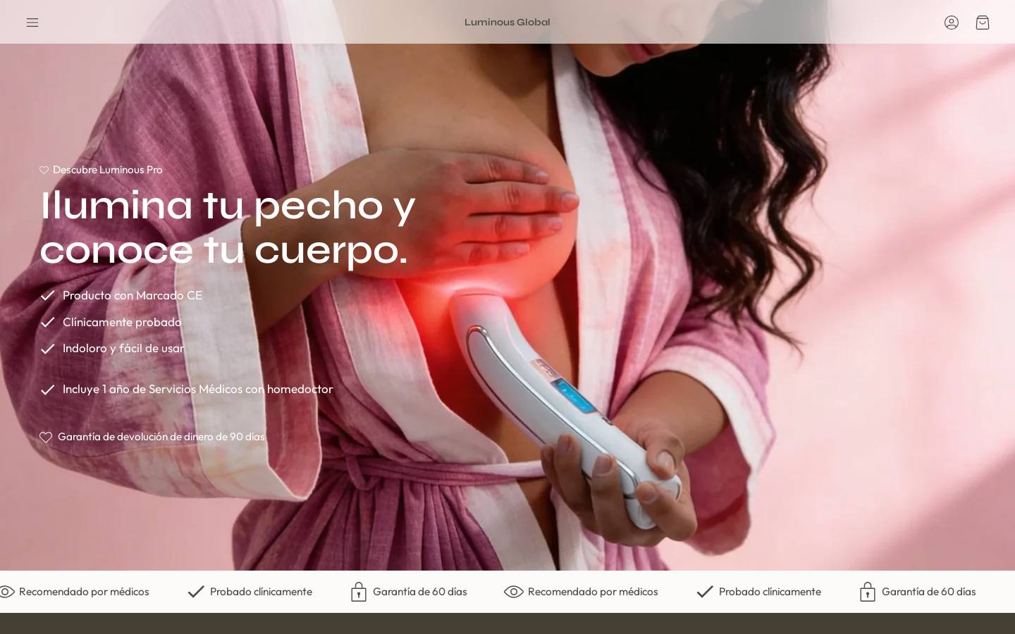 iluminatupecho.com homepage screenshot