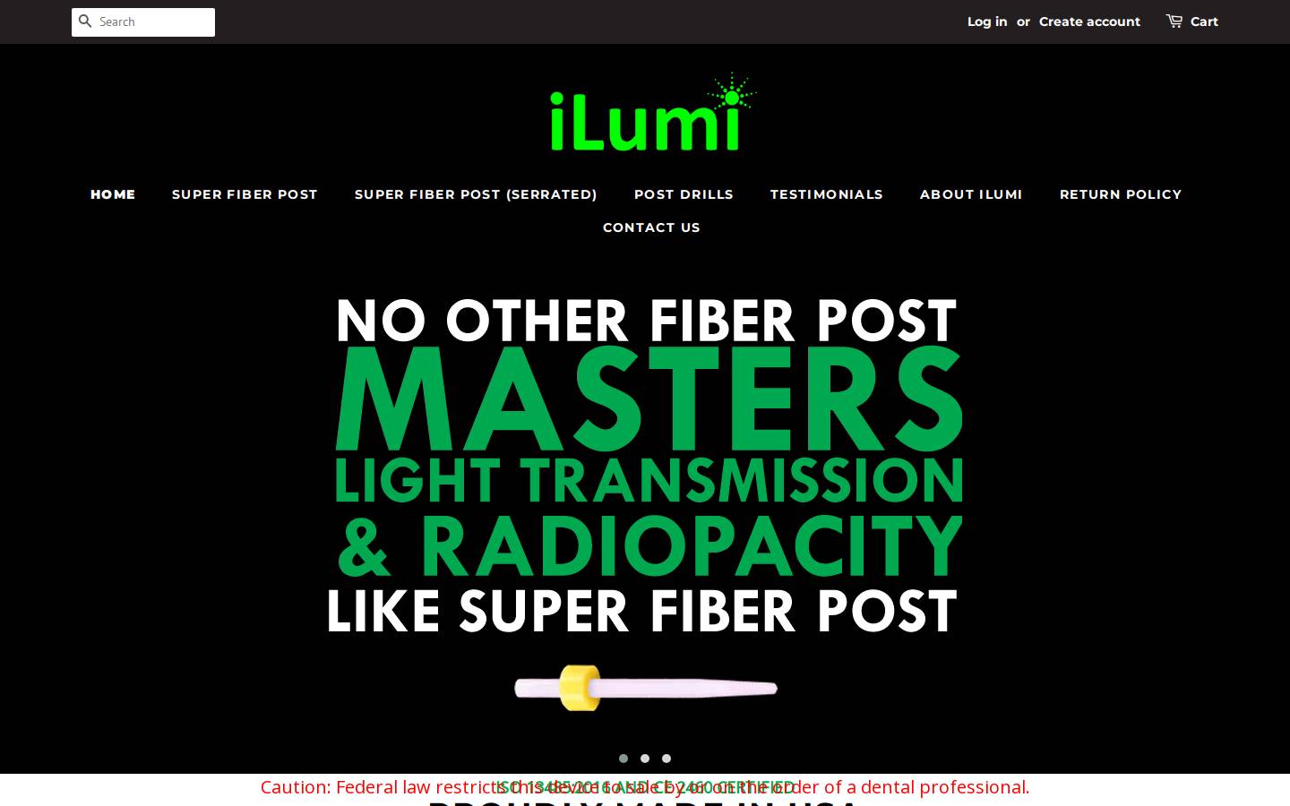 ilumistore.com homepage screenshot