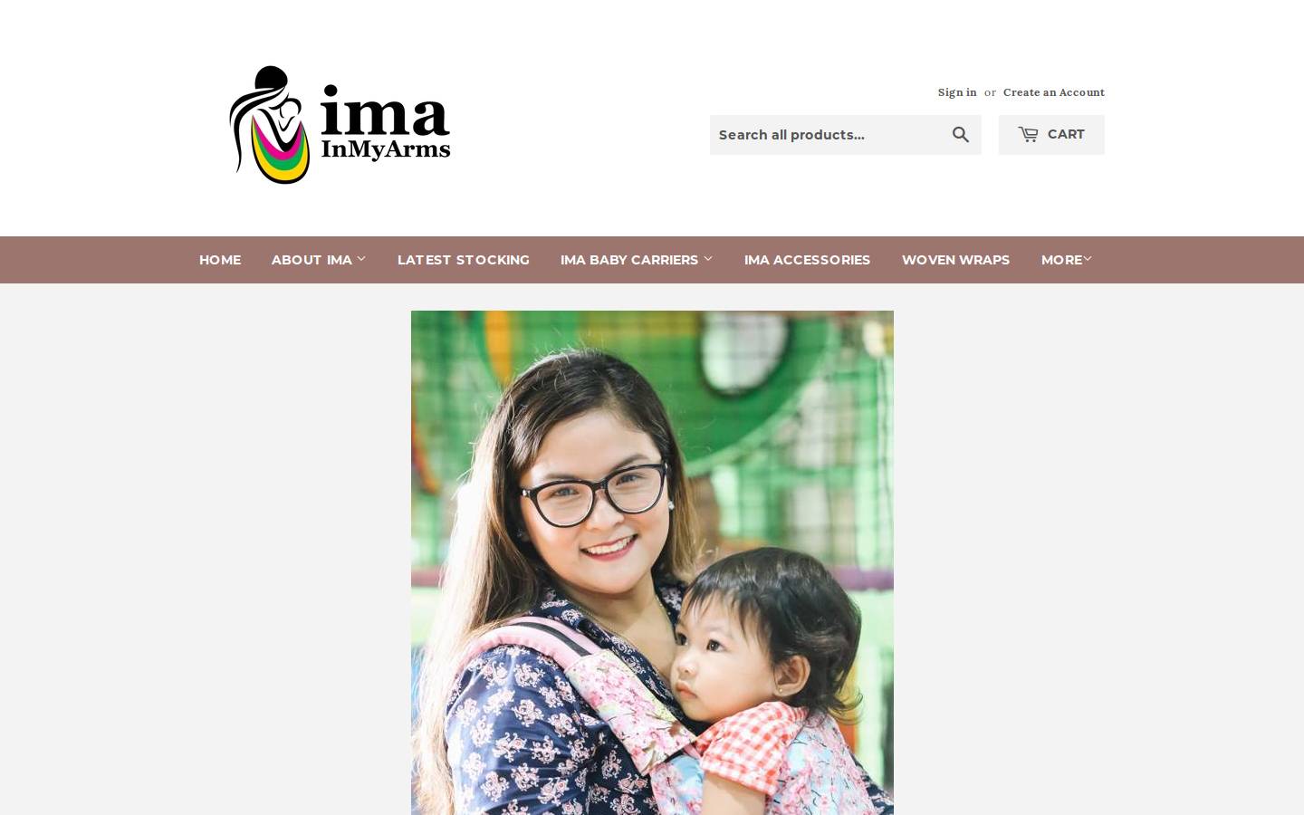 imababycarriers.com homepage screenshot