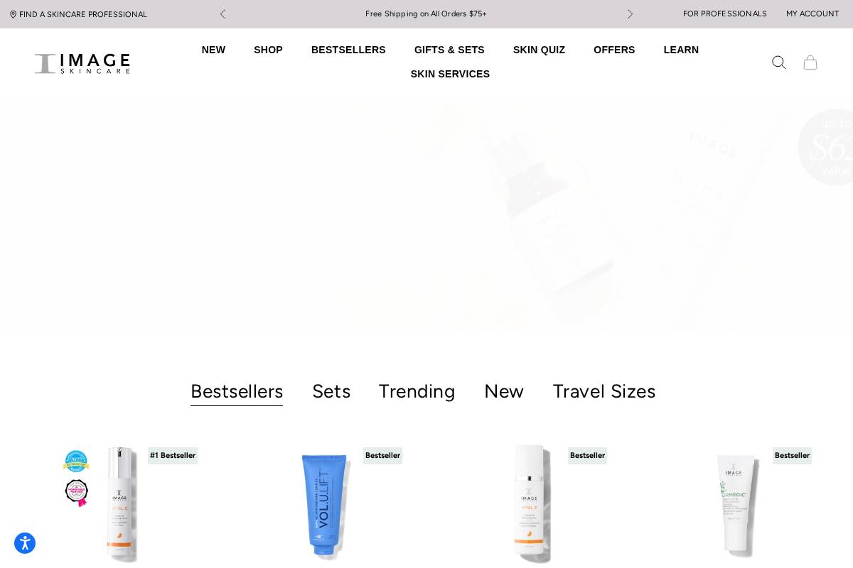 Image Skincare homepage screenshot