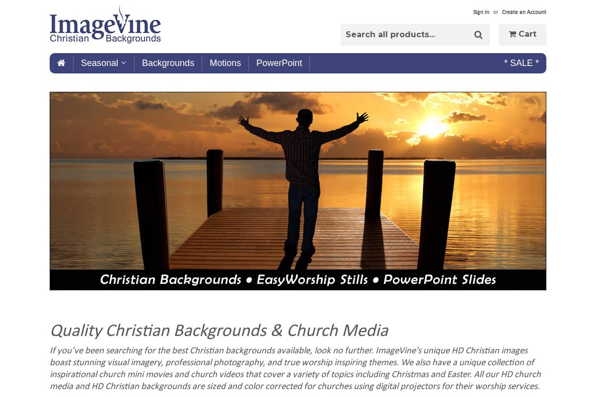 imagevine.com homepage screenshot
