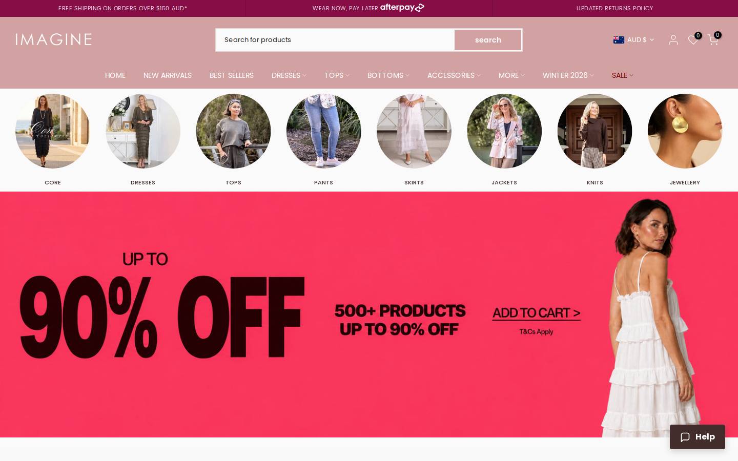 Imagine Fashion homepage screenshot