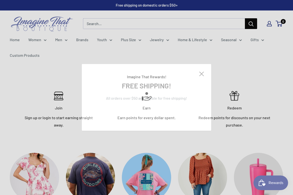 Imagine That Boutique homepage screenshot