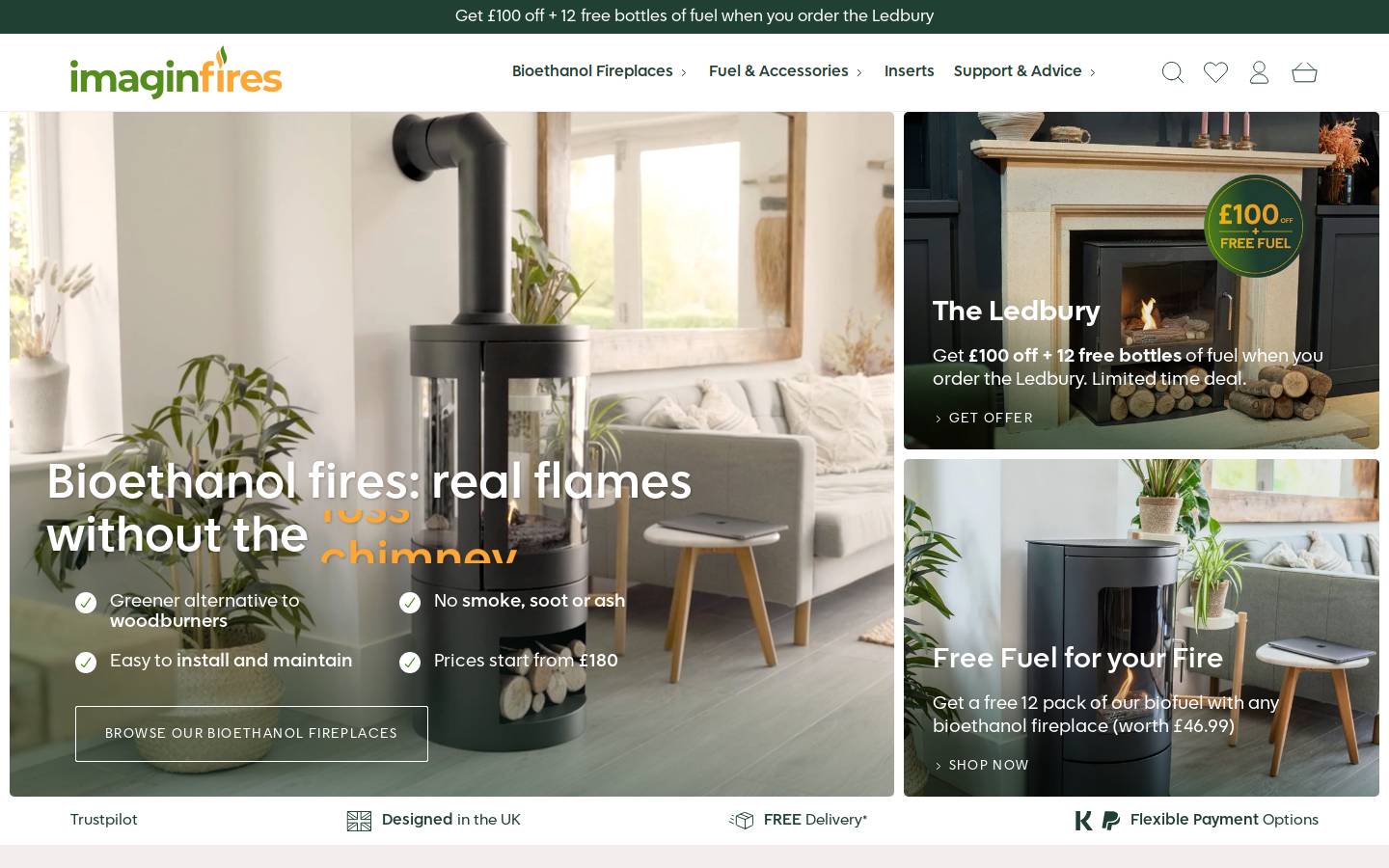 Imaginfires homepage screenshot