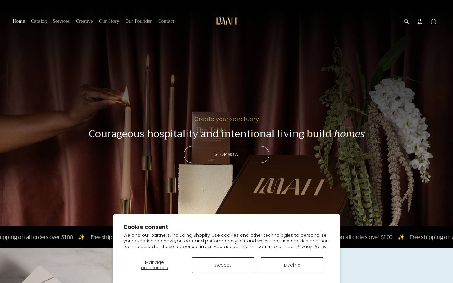 imah.co homepage screenshot