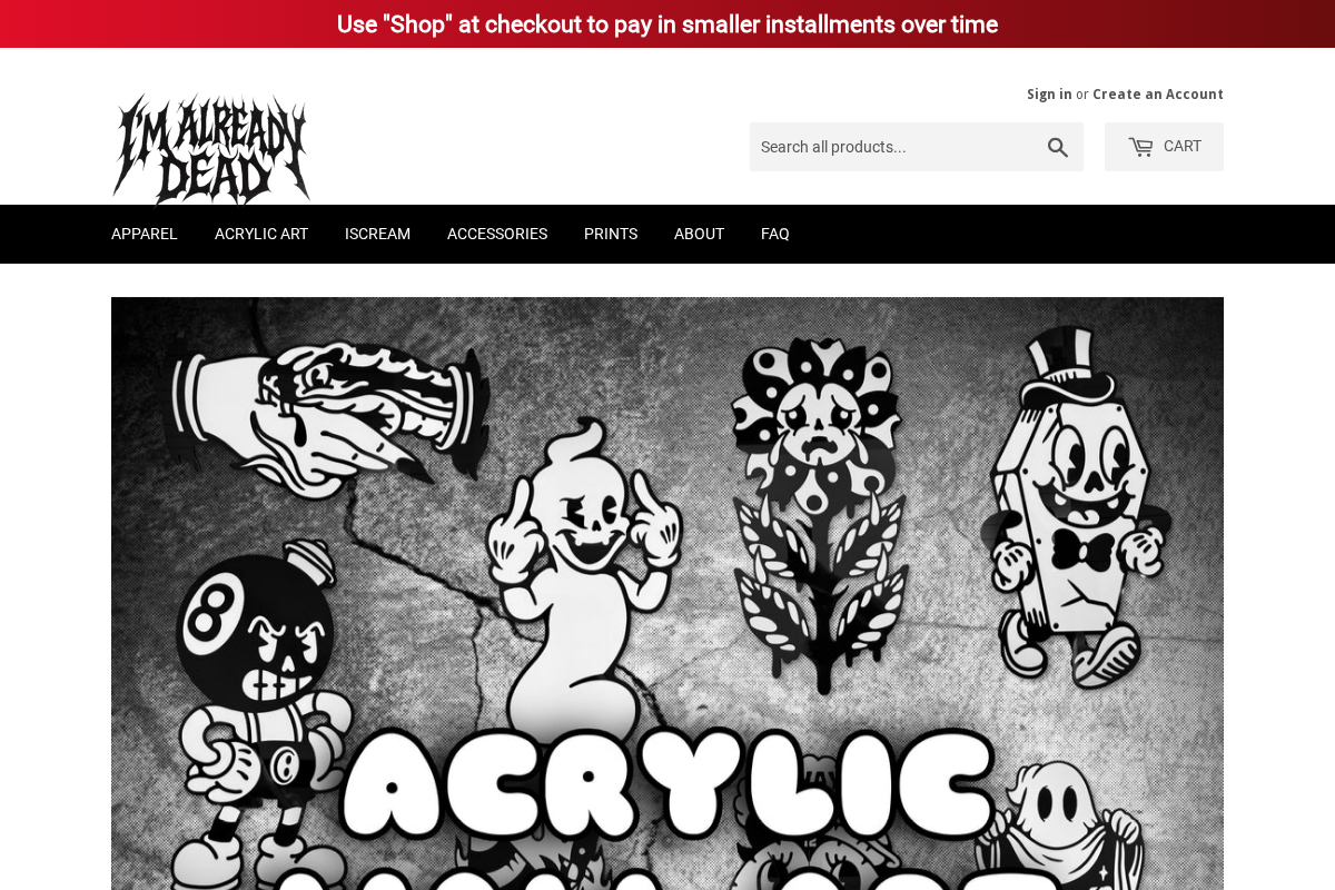 imalreadydead homepage screenshot