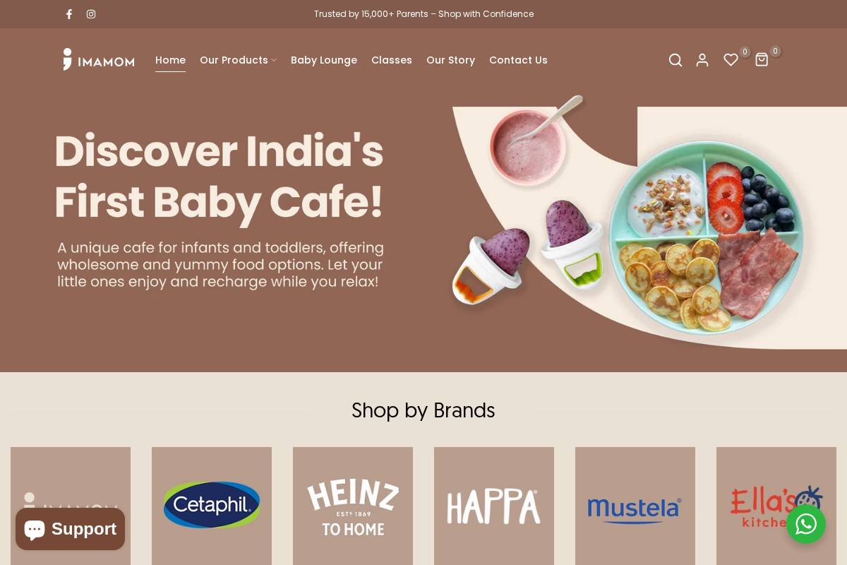 imamom.in homepage screenshot