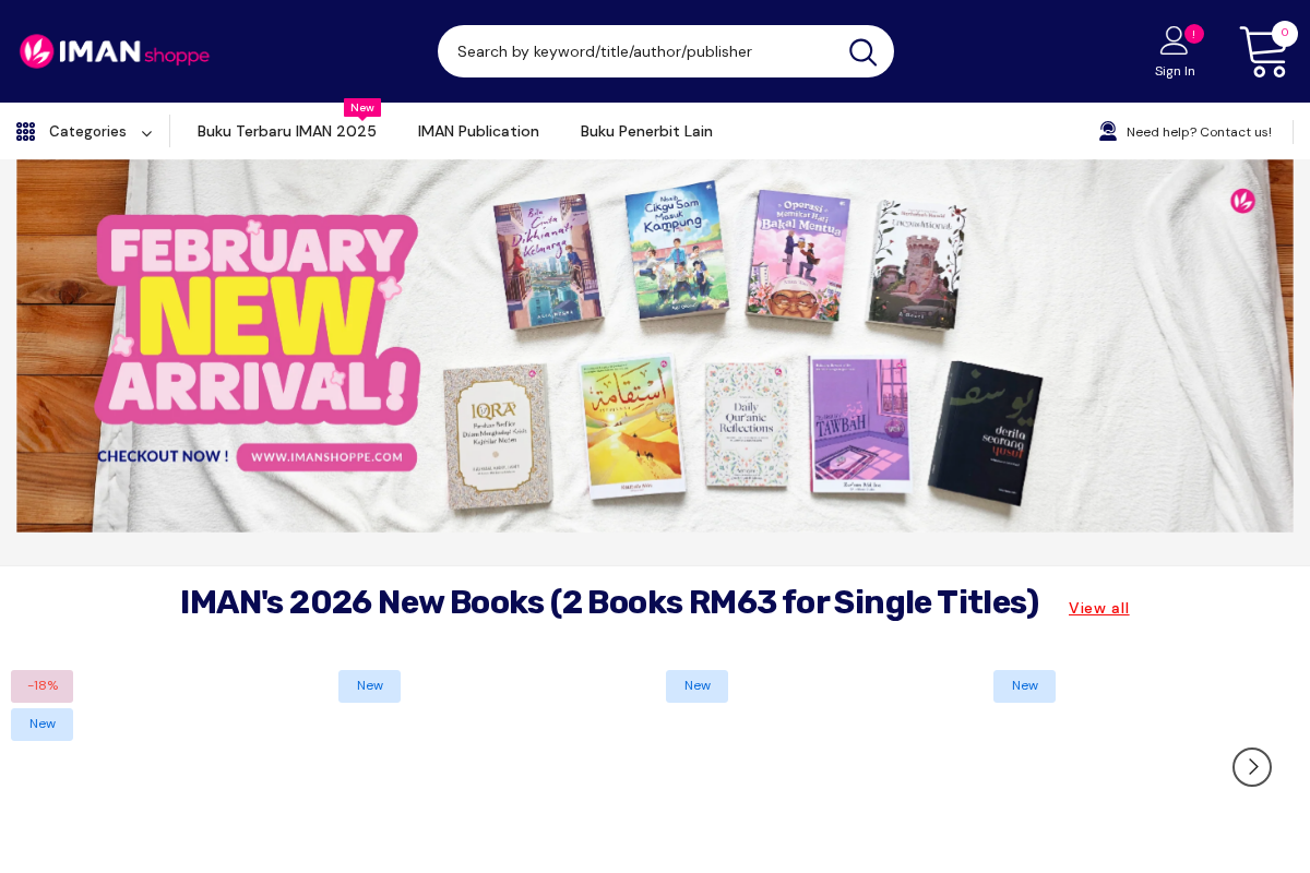 IMAN Shoppe Bookstore homepage screenshot