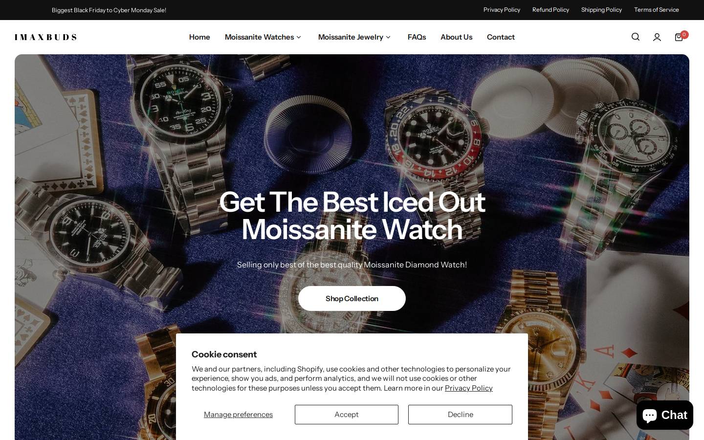 imaxbuds.com homepage screenshot