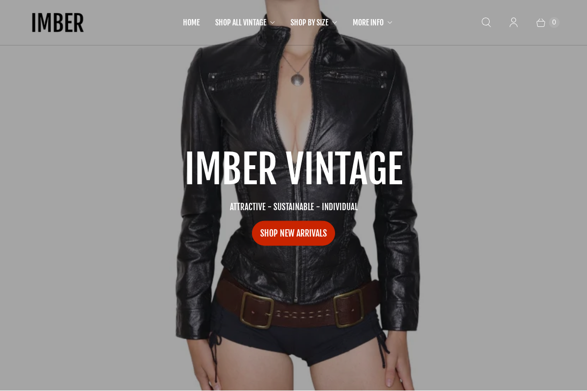 Imber Vintage  homepage screenshot
