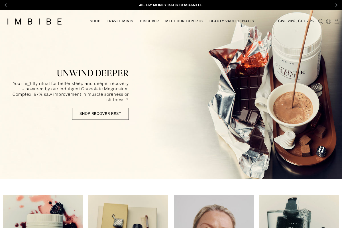 IMBIBE homepage screenshot