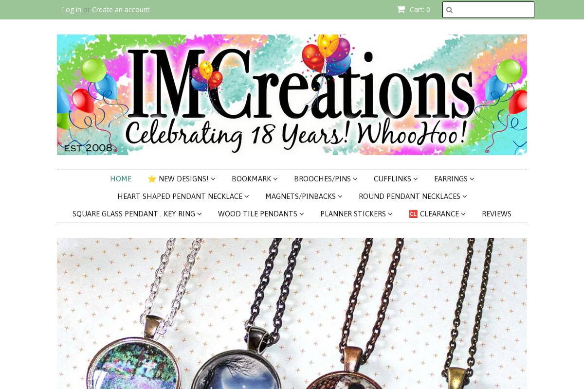 imcreationsart.com homepage screenshot