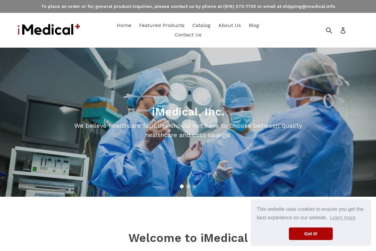 imedicalinc.com homepage screenshot