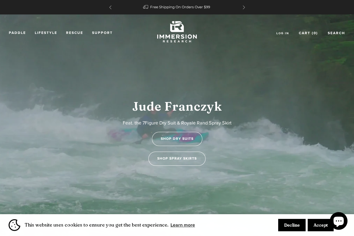 Immersion Research homepage screenshot