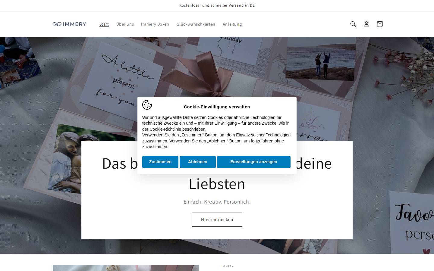 immerybox.com homepage screenshot