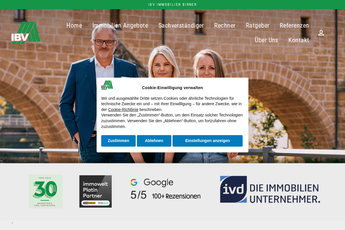 immobilienmakler-birner.de homepage screenshot